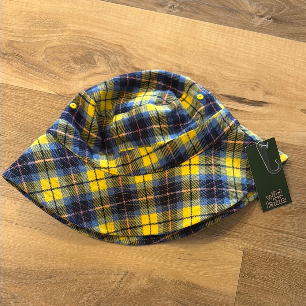 Wild Fable Kids Yellow Plaid Bucket Hat
